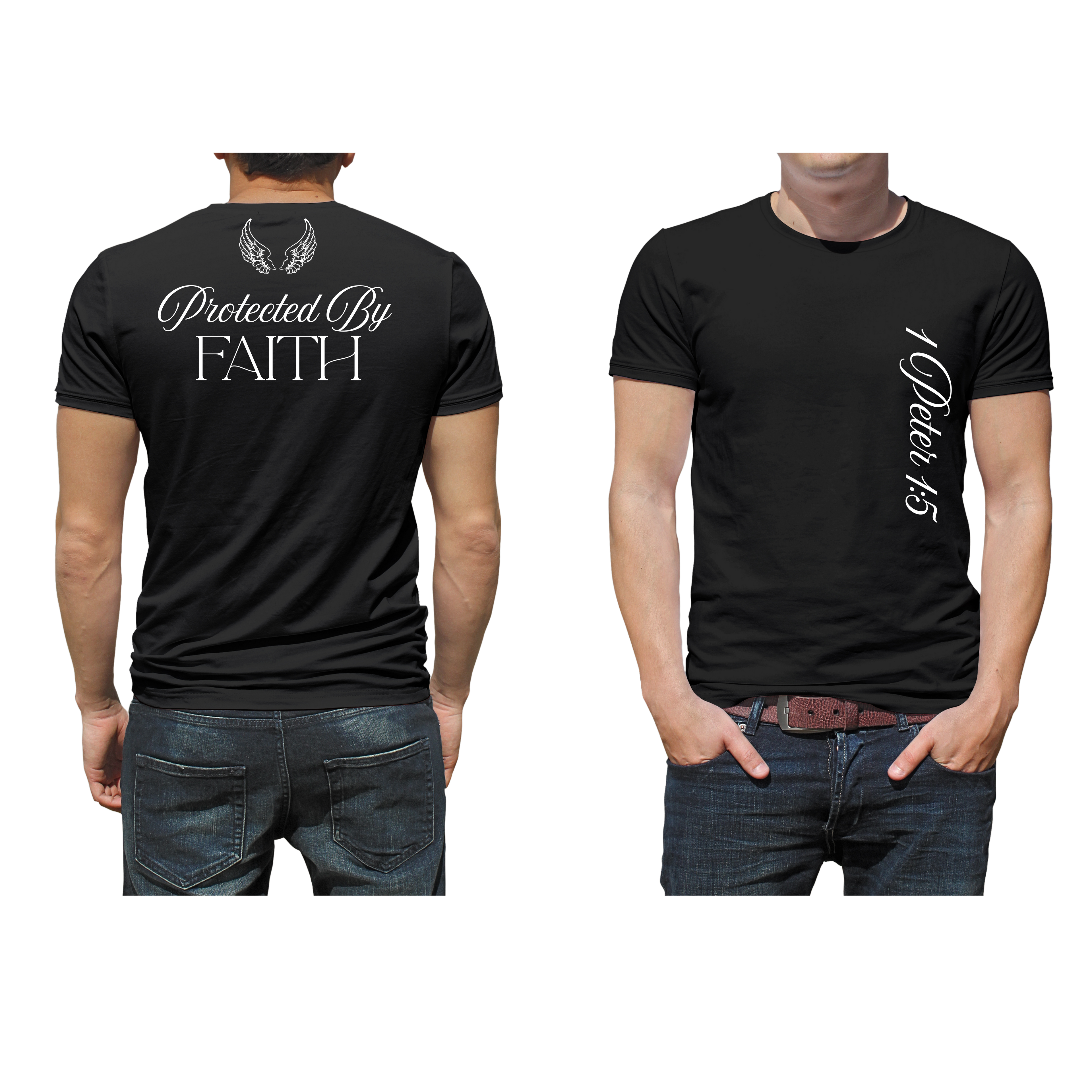 Protected By Faith | 1 Peter 1:5 Christian T-Shirt
