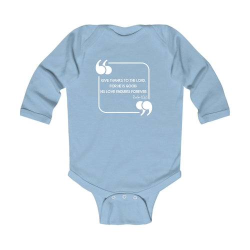 Infant Long Sleeve Graphic T-shirt - Give Thanks to the Lord