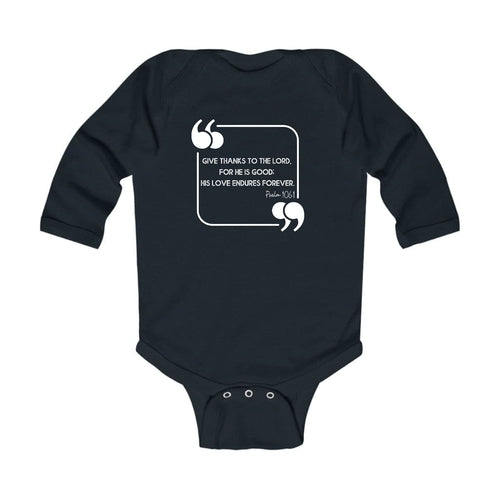 Infant Long Sleeve Graphic T-shirt - Give Thanks to the Lord