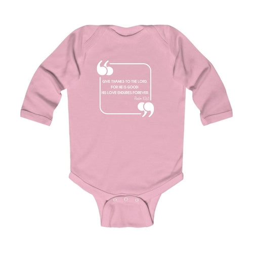 Infant Long Sleeve Graphic T-shirt - Give Thanks to the Lord