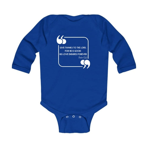 Infant Long Sleeve Graphic T-shirt - Give Thanks to the Lord