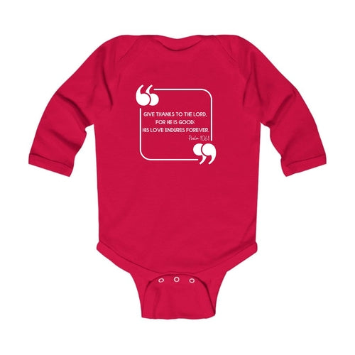 Infant Long Sleeve Graphic T-shirt - Give Thanks to the Lord